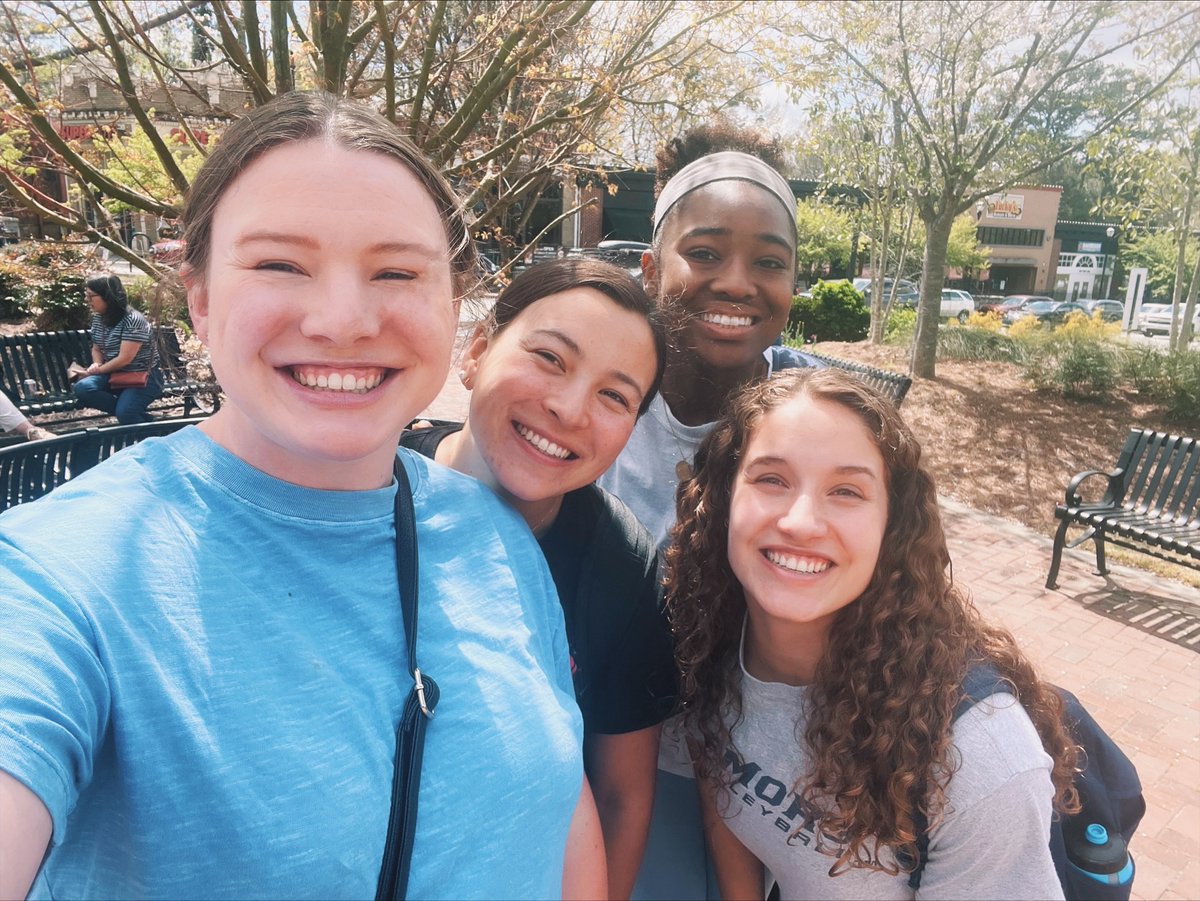 FCA Director Olivia Crum hanging out with our empowered student athlete leaders at Emory.