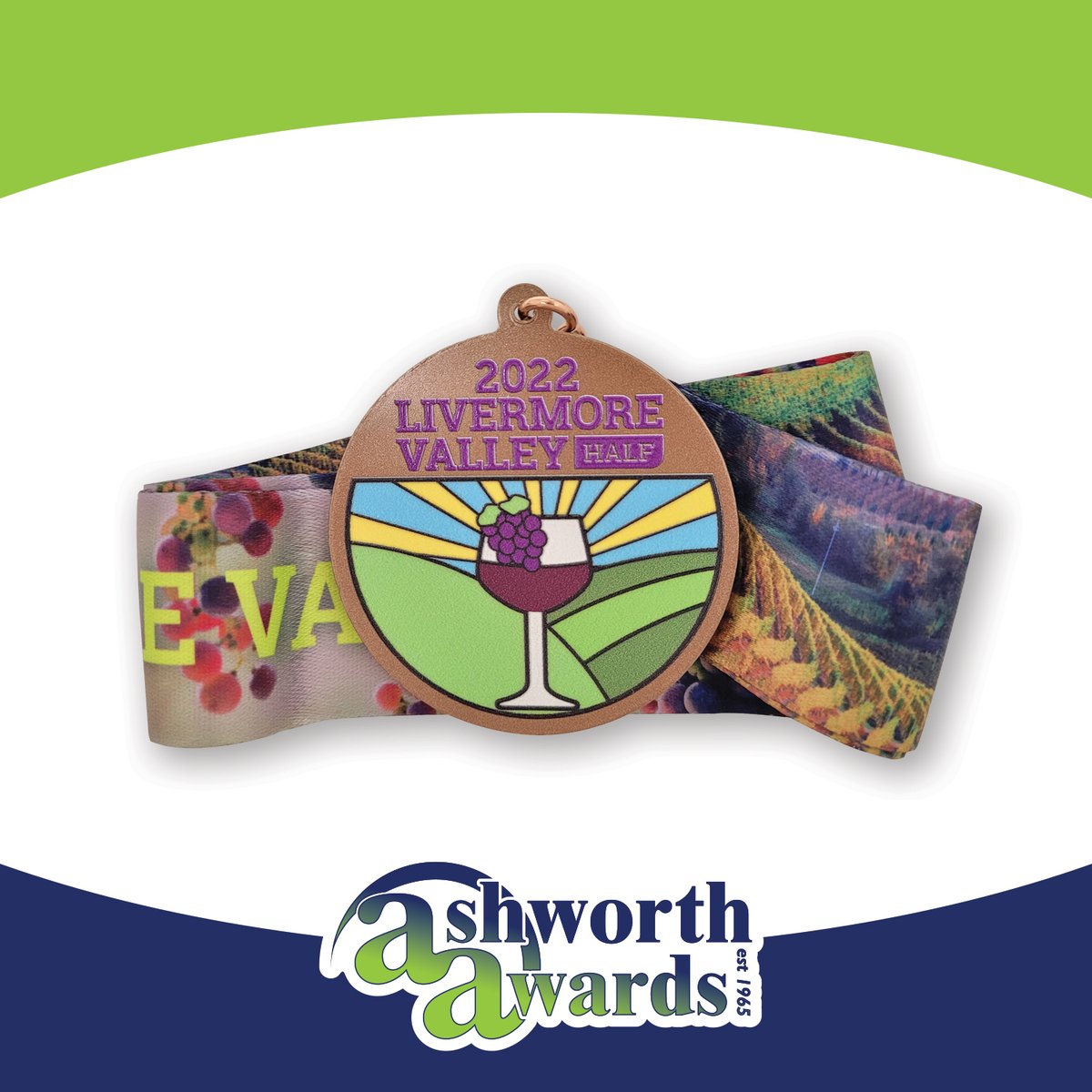 ashworthawards's tweet photo. We love bringing vibrant designs to life! The pops of color make this dimensional medallion we created for our friends at the @livermorehalf a standout! #MedalMonday #MadeInTheUSA #DimensionalSteel #Awards #CustomAwards #Medals #CustomMedals #MedalDesign https://t.co/QhSQuvSbWE