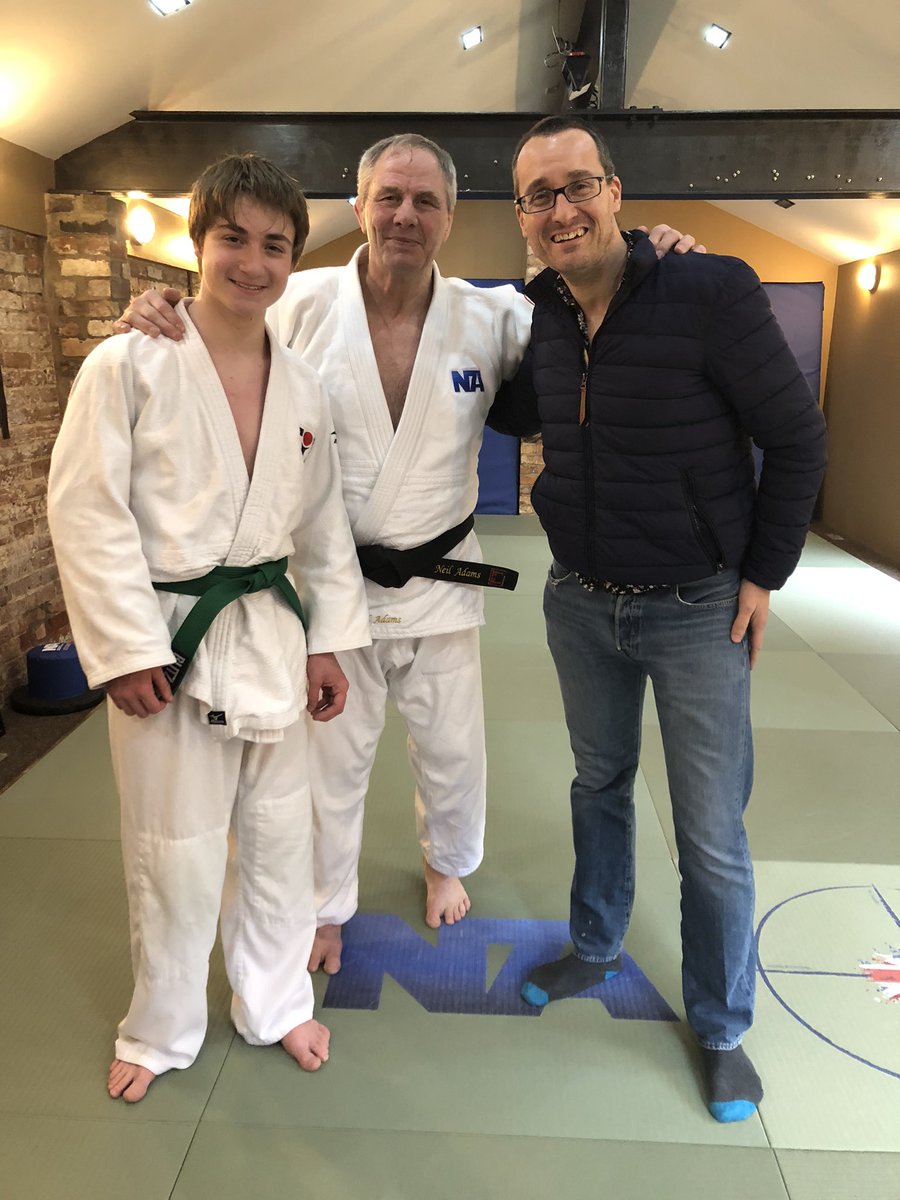 BenHTownsend's tweet photo. Huge thanks to @NeilAdamsJudo and @CrazyJudoCanuck for judo tuition for my son Dan today and their impeccable hospitality. Great morning, fantastic hosts, thoroughly recommended. https://t.co/LL15Xn1NEK