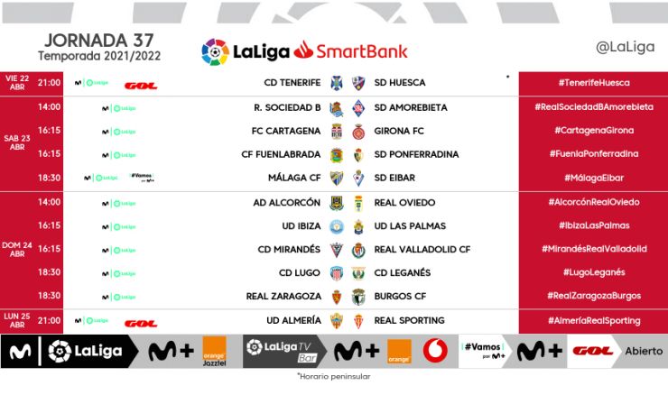 CDTOficial's tweet photo. ⚽ #TenerifeHuesca #J37
🗓 22/4
🕒 20:00 🇮🇨 
🏟 #HRL
📺 @Gol @MovistarPlus 
📲 @CDTOfficialEN @CDTOficial https://t.co/7pm3MTbLfw