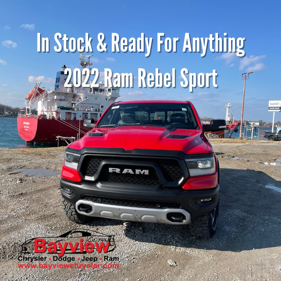 BayviewChrysler's tweet photo. Bayview Chrysler Dodge has Sarnia's best selection of new &amp; preowned vehicles. Our friendly &amp; knowledgeable sales staff are always available and happy to assist you. Come in and test drive your next new vehicle today!
#sarnia #truck #chrysler #dodge #ram #rebel #sport #jeep https://t.co/DfIw1szTTZ