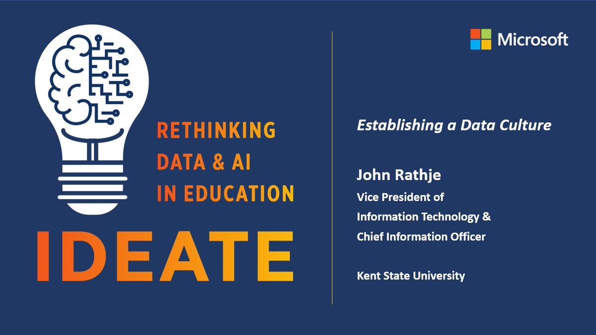 The first episode of <a href="/MicrosoftEDU/">Microsoft Education</a>'s Ideate Podcast is now available with <a href="/john_rathje/">John Rathje</a> from <a href="/KentState/">Kent State</a>.

In this episode, John shares his process for building an enterprise data culture across the university.
 
cc <a href="/KentStateDoIT/">Kent State DoIT</a>
