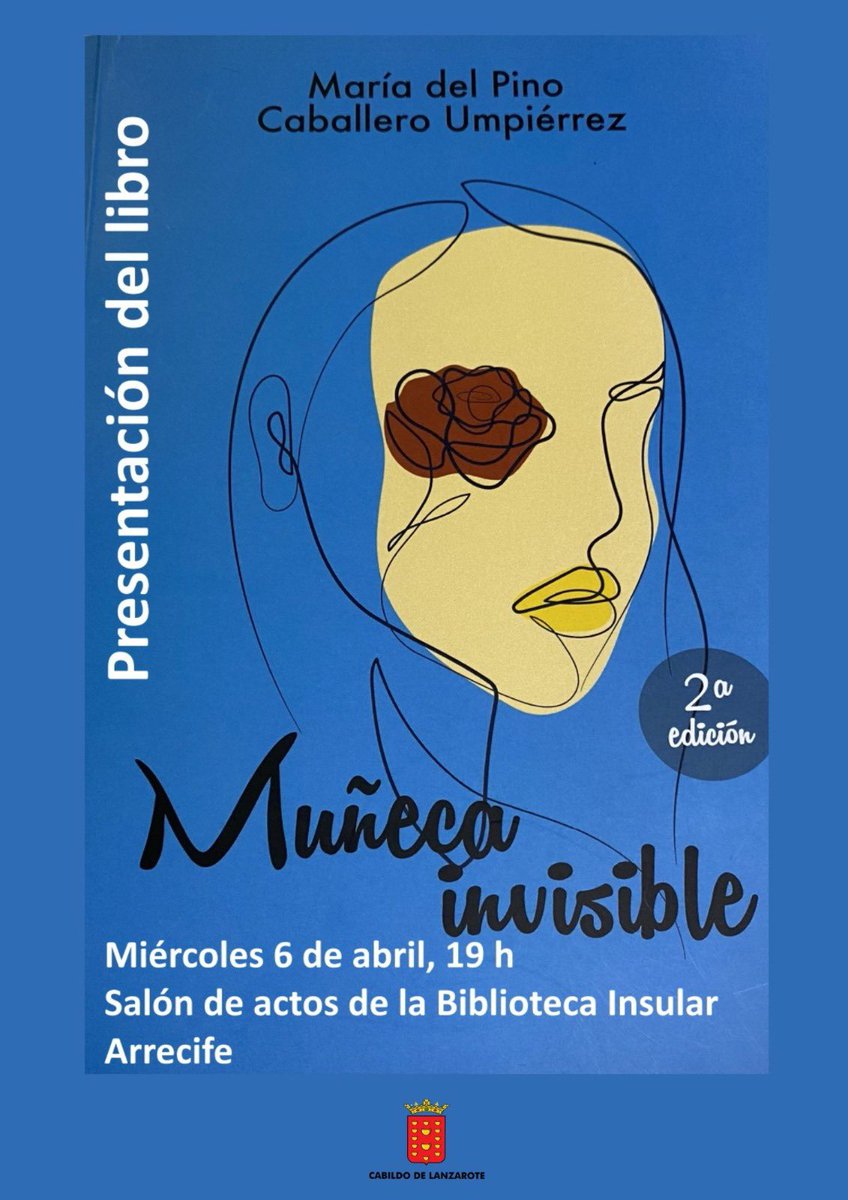 El miércoles 6 de abril a las 19h, en la Biblioteca Insular, en #Arrecife #Lanzarote 

Les esperamos!