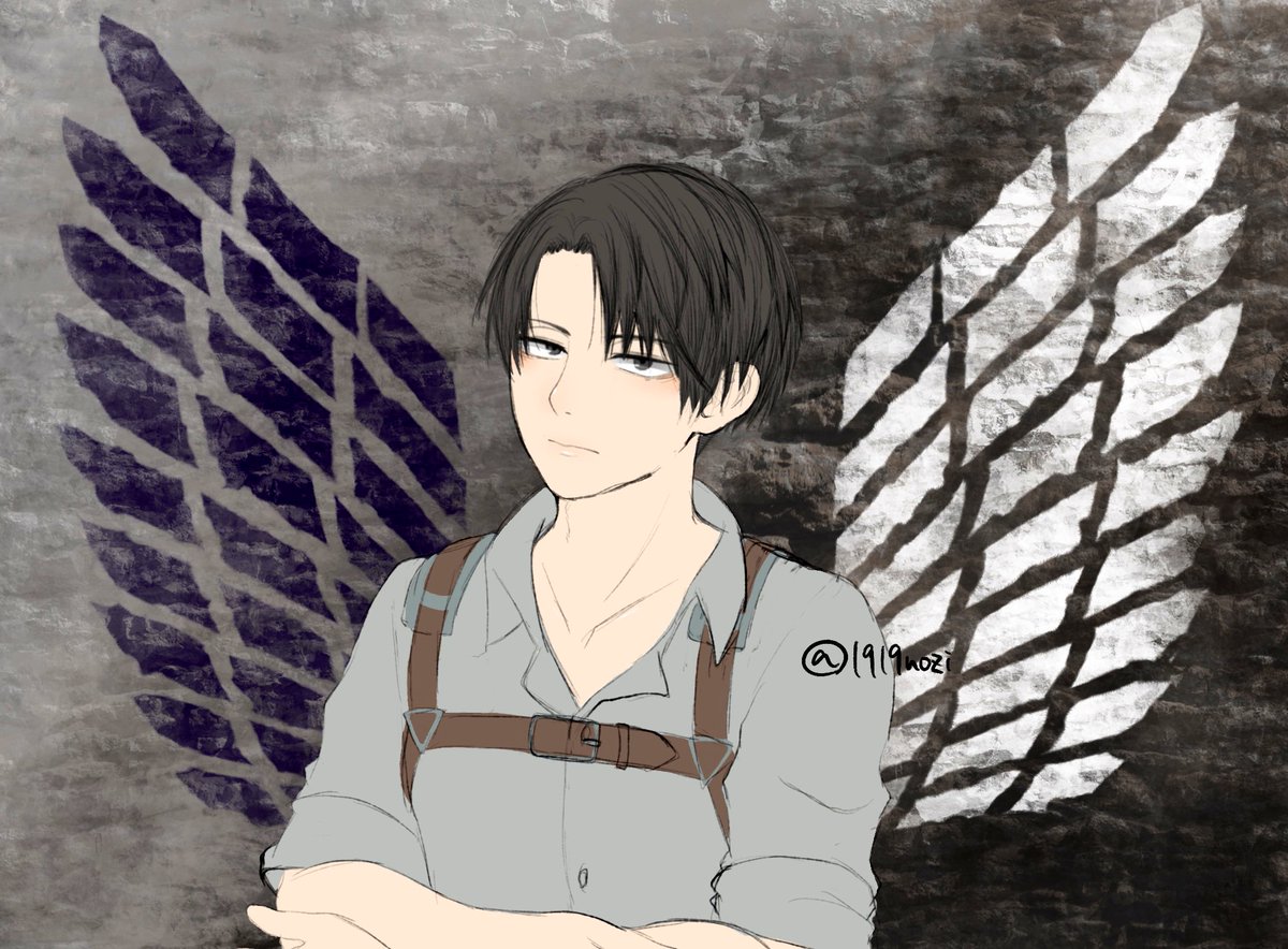1919nozi's tweet photo. #リヴァイ版深夜の真剣お絵描き60分1本勝負
4/4 22:00~23:10「自由の翼」 https://t.co/xxWE5rw5SE
