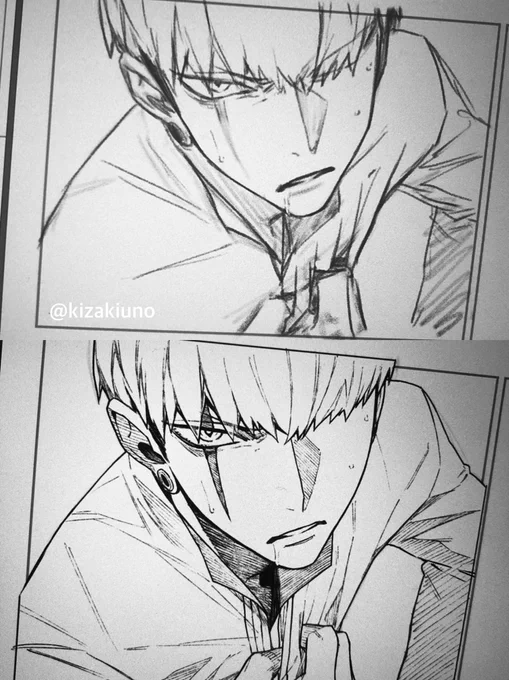 ☝️下書き
👇ペン入れ 