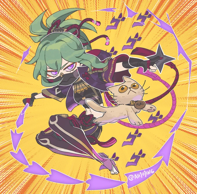 Draw fanart because you like the character ❌❌❌
Draw fanart because they share the same name as your cat ✔️✔️✔️ 