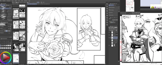 8 pages into my homework assignment and i realised a fatal flaw in the character design
...
the chest plate is...
not protecting the heart. 