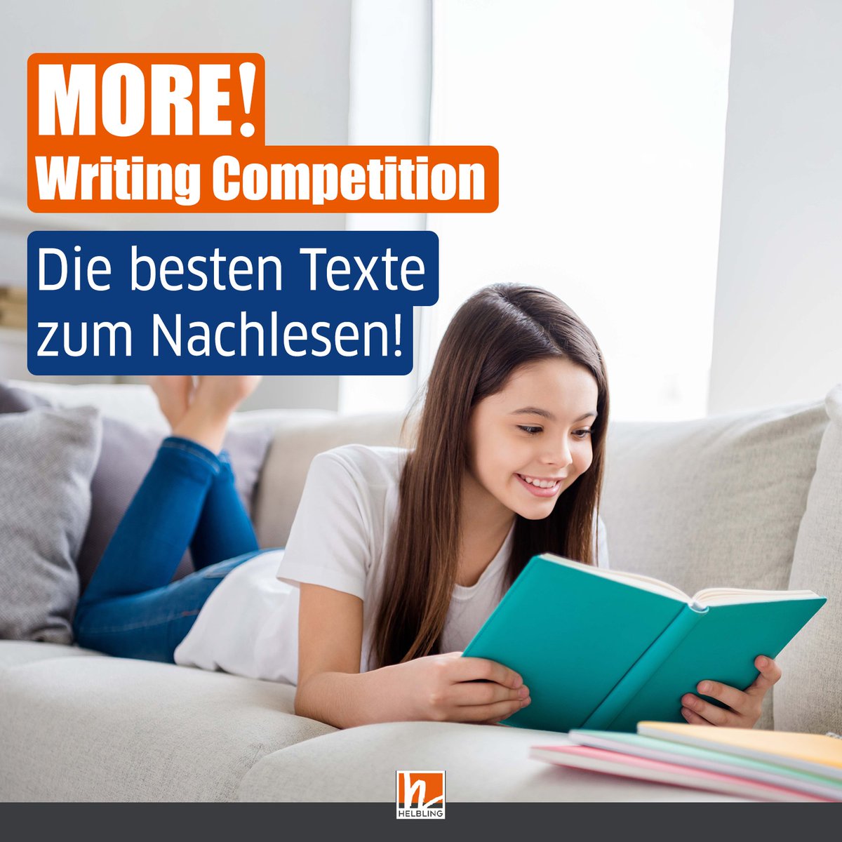 helbling_at's tweet photo. 🔜 Nach der MORE! Writing Competition 2021 ist unsere Englisch-Redaktion fleißig dabei, einen Sammelband mit einigen der besten Texten zum Nachlesen zu erstellen: https://t.co/bJ8rFyKqQM 📕  

#helbling #more #writingcompetition #twitterlehrerzimmer #englischunterricht https://t.co/dXMg5bk4MR