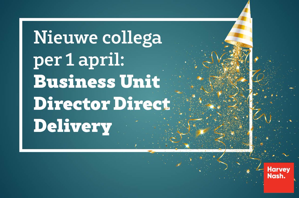 Goed nieuws! Auke de Jong start per 1 april 2022 bij Harvey Nash in de functie van Business Unit Director Direct Delivery.

In deze rol wordt Auke o.a. verantwoordelijk voor het naar Nederland brengen van onze merken Spinks en Team4Talent. Benieuwd? bit.ly/3u5vXMw
