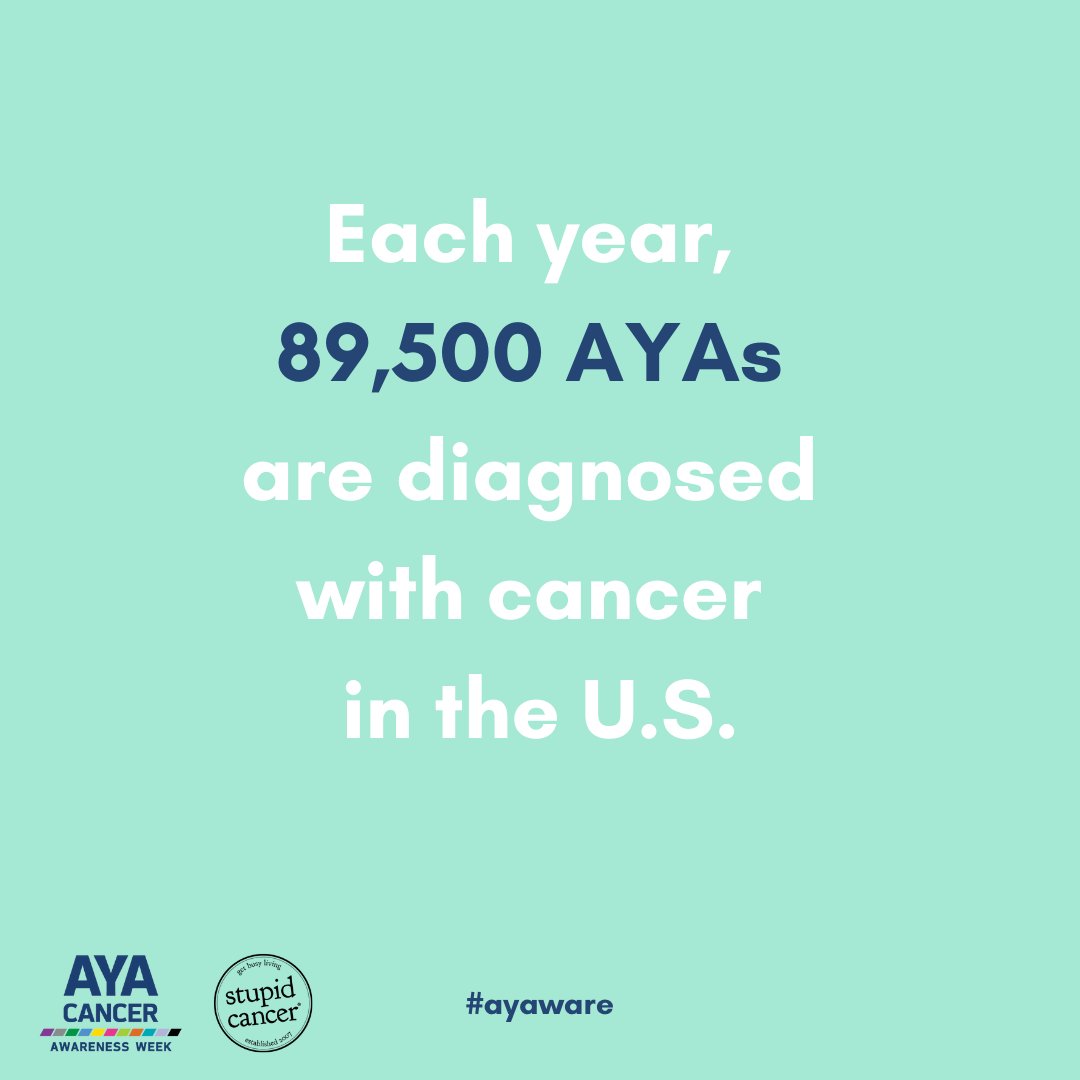 MGordonPhD's tweet photo. It's AYA Cancer Awareness Week!
Help spread the word!
#AYACancer https://t.co/21f43zpmWW
