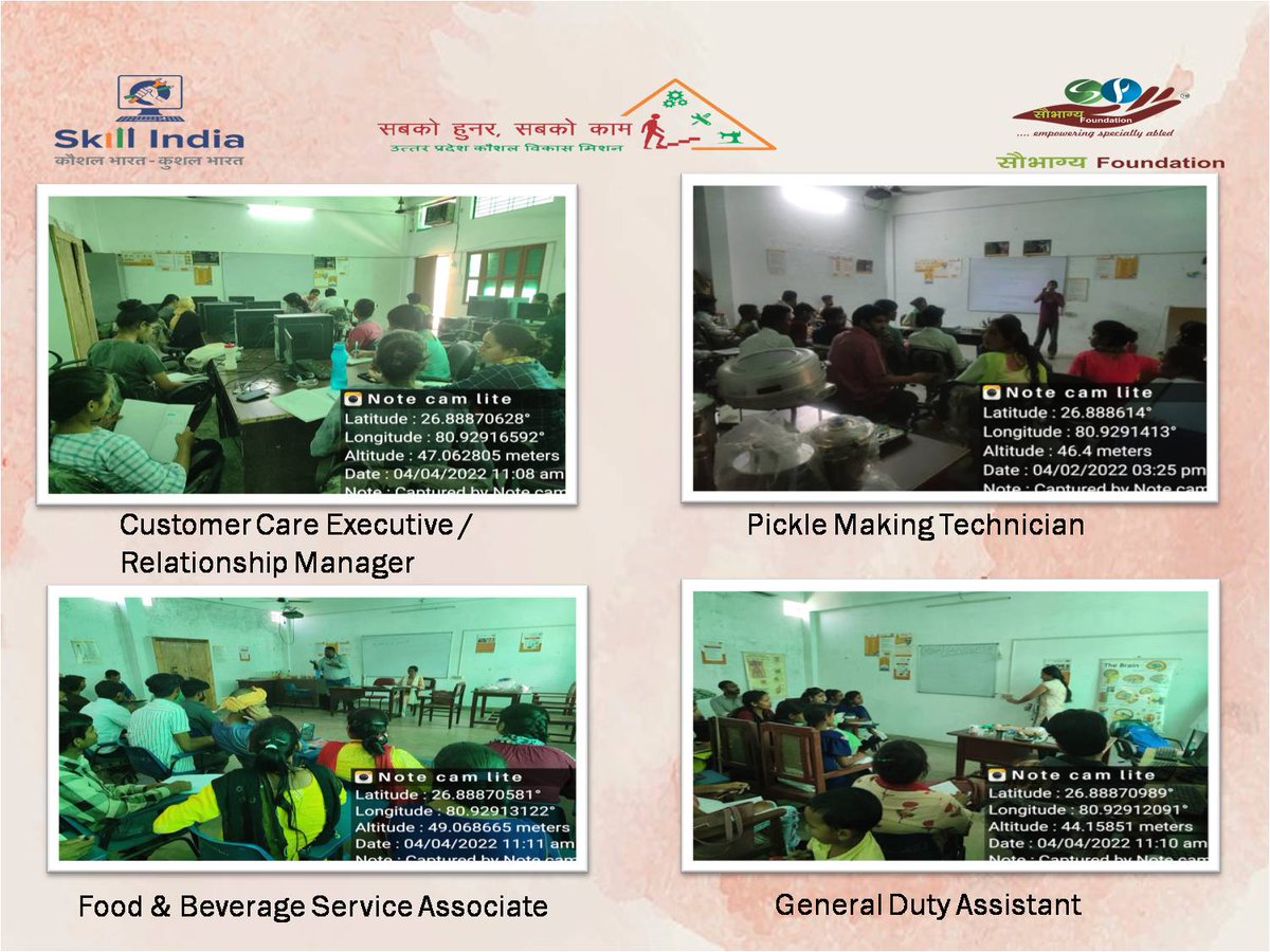 SaubhagyaF's tweet photo. #NewDay #NewStart #Newbeginning #UPSDM students "Going LIVE" 
Training started for 
#FandBServiceAssociate
#CustomerCareExecutive
#PickleMakingTechnician
#GeneralDutyAssistant
#SabkoHunarSabkoKaam
#KaushalSeKalBadlenge 
@dpradhanbjp @MSDESkillIndia @KapilDevBjp @UPSDMOfficial https://t.co/K6WhRGtzKO