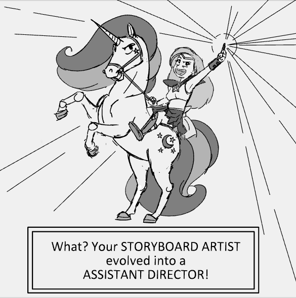 JoieArt's tweet photo. ✨Oh hey I evolved again! ✨

Starting today I'll be an Assistant Director on American Dad! https://t.co/wjVqCwkLd9