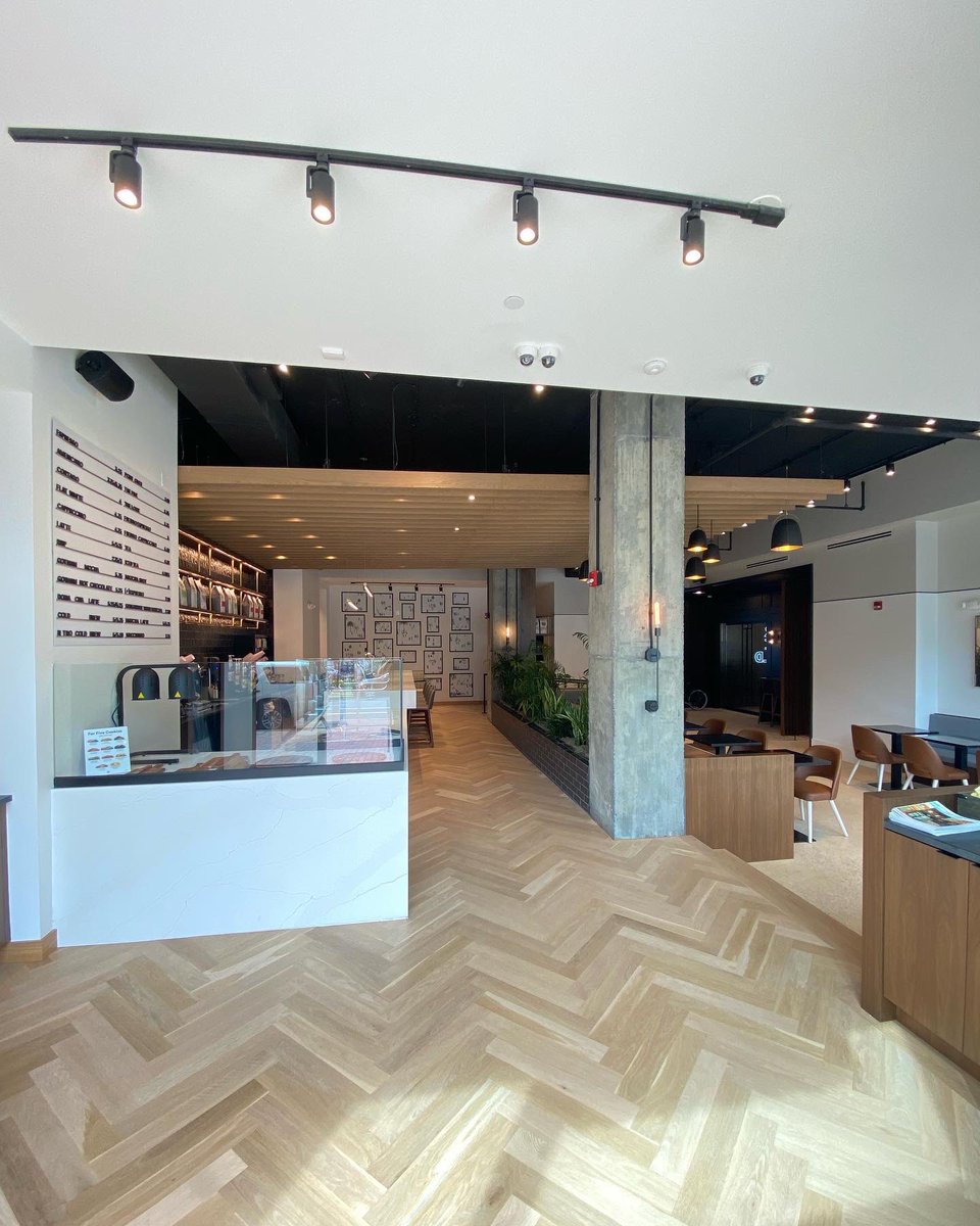forfivecoffee's tweet photo. After a lot of hard work, our all-new @forfivecoffee cafe at 2001 Penn is officially open! 🌇🌎🍾

#ForFiveCoffee #ForTheWorld https://t.co/rechBYp0cY