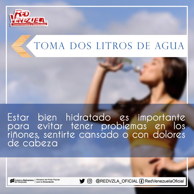 REDVZLA_OFICIAL's tweet photo. #TipsSaludable | Si tu rutina diaria es tan agitada que te olvidas de beber agua, recurre a las alarmas, por lo menos cada media hora. Una vez que establezcas este hábito, los recordatorios dejarán de ser necesarios.   
#4Abr
 #LiberenAAlexSaab https://t.co/Tj44iLJOIt