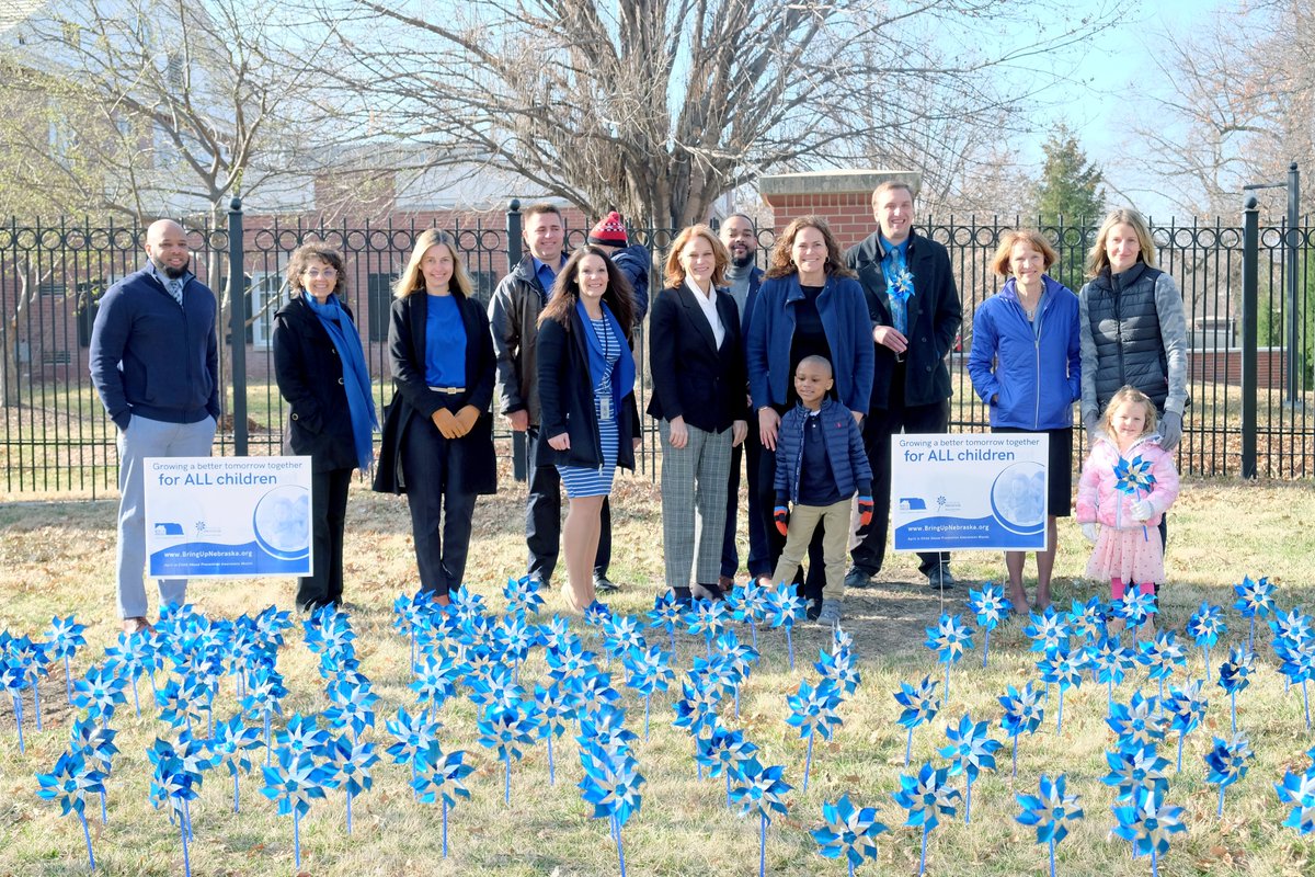 NE_Children's tweet photo. We’ve planted pinwheels on the lawn of the Governor’s residence as a reminder of every Nebraskan’s role in promoting thriving children and families.
#PinwheelsforPrevention #BringUpNebraska https://t.co/FwC3rvtli7