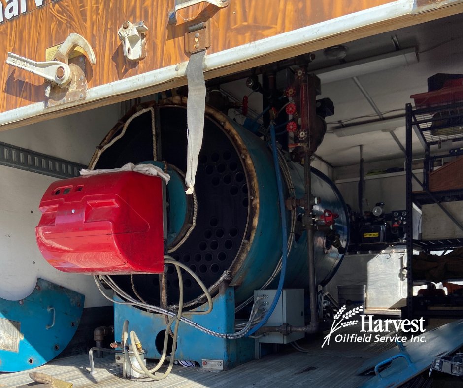 HarvestOilfield's tweet photo. Spring break up! All trucks are mechanically inspected and repaired before going to get CVIP certificates! #mobileboilers #maintenance https://t.co/jUm9KYk788