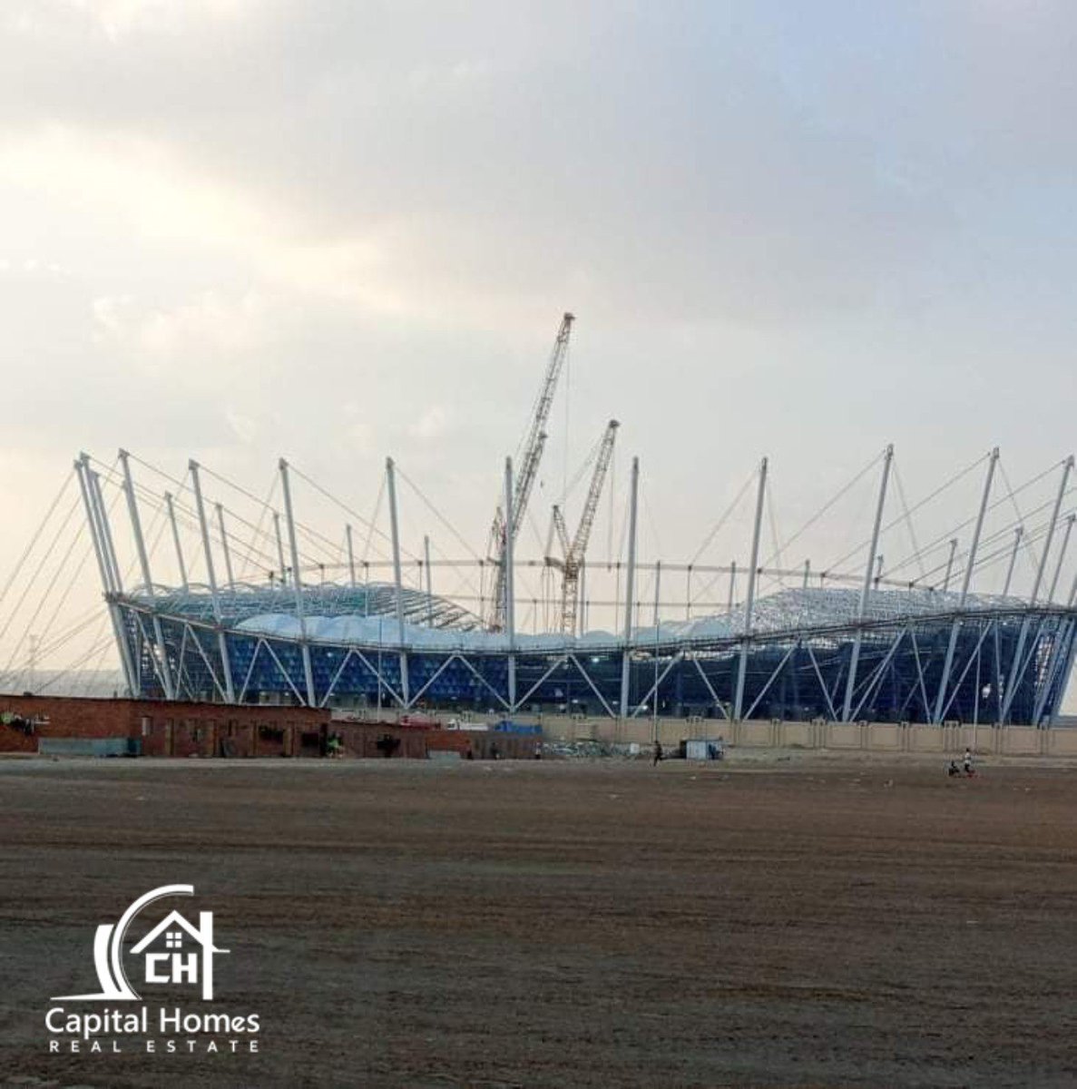 CapitalHomesEG's tweet photo. صور حديثة من مراحل الإنشاءات في ستاد مدينة مصر الدولية للألعاب الأولمبية بسعة 92 ألف متفرج https://t.co/3XRetotvoC