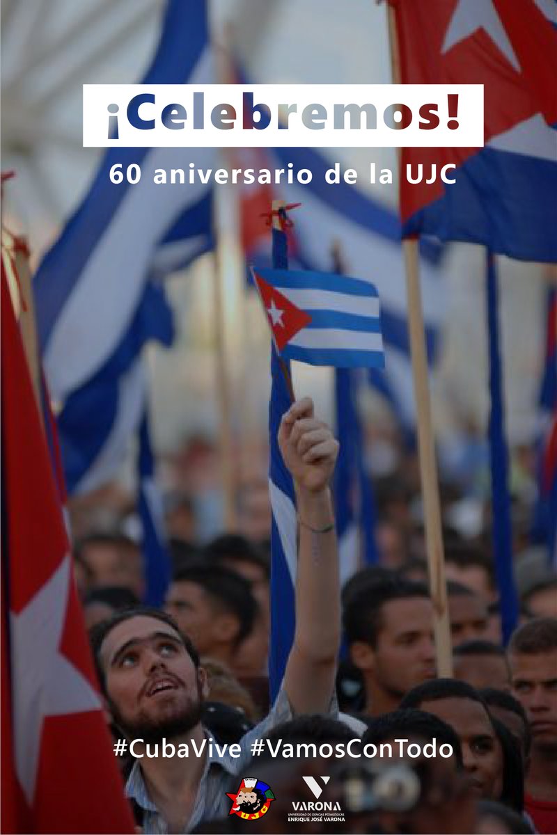 Felicidades <a href="/UJCdeCuba/">UJC de Cuba</a> 
#VamosConTodo
#CubaViveEnLosJóvenes