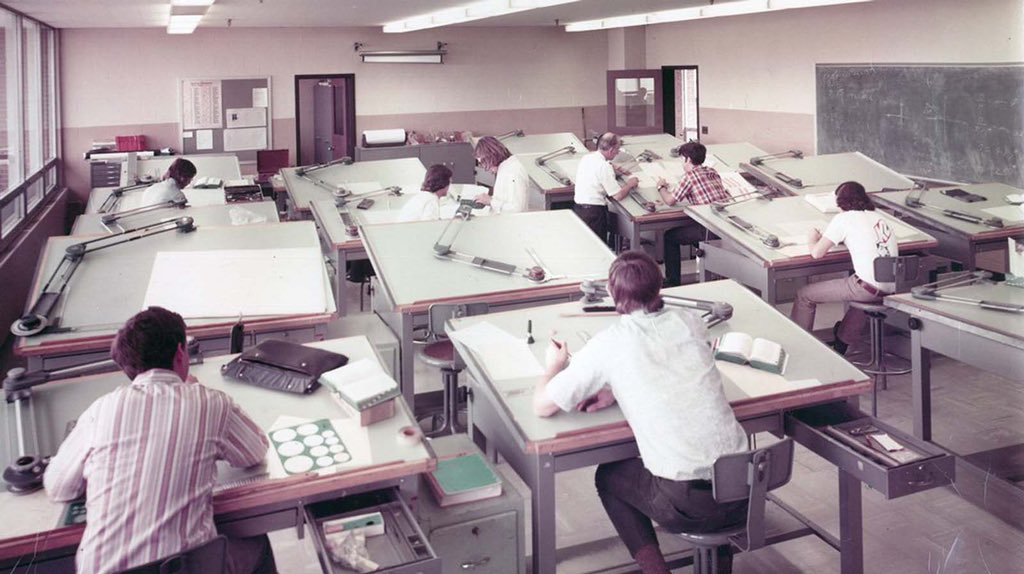 stem_feed's tweet photo. Life before the invention of AutoCAD. https://t.co/8jnomK4ZRB