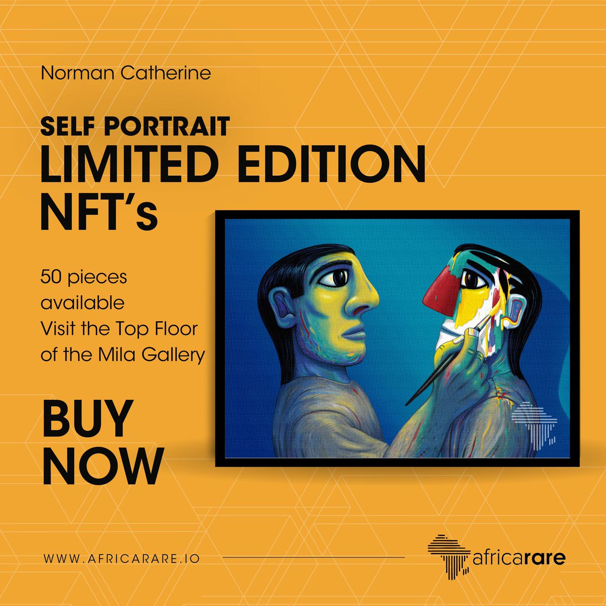 The Norman-Catherine limited self portrait is now available.

A piece of art worth collecting.

Don't forget to click on the link below.

opensea.io/collection/nor…

#Ubuntuland 
#Metaverse
#FutureproofAfrica