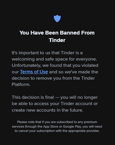 Tinder why is a like removed