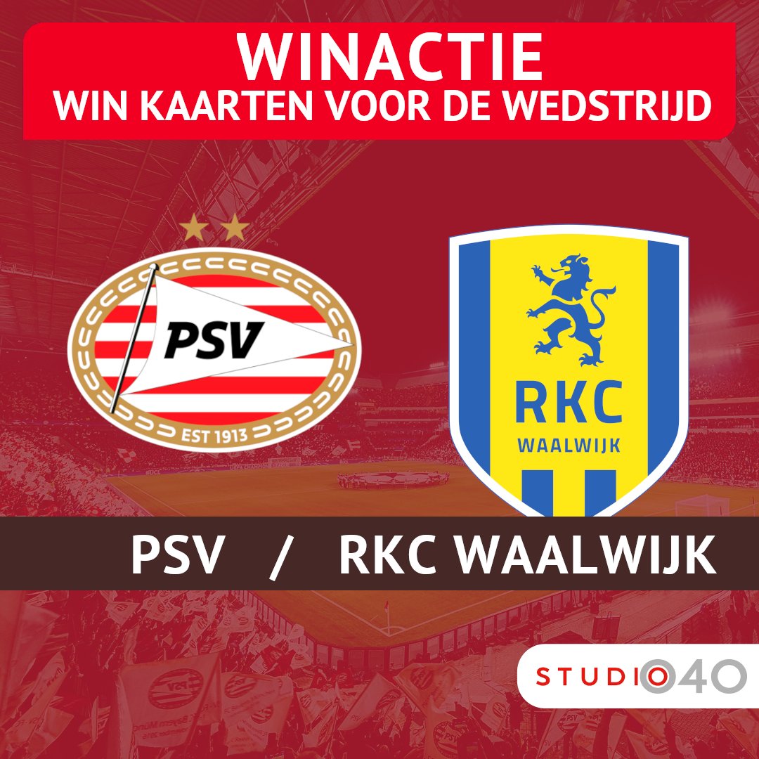 🔴⚪️ TICKET ALERT! WIN 2 TICKETS
voor <a href="/PSV/">PSV</a> - <a href="/RKCWAALWIJK/">RKC Waalwijk</a> 
Maak kans op #tickets voor deze wedstrijd zondag.

Luister deze week elke werkdag tussen 19.00 en 21.00 uur of jij zondag naar deze wedstrijd gaat! ⚽

Wat moet je doen? SMS ‘040 + PSV + je naam’ naar 3010

#winactie #PSV