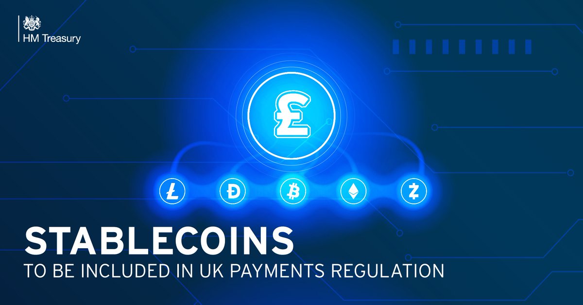 We have set out new legislation to see stablecoins recognised as a valid form of payment in the UK. 

By recognising the potential of this technology and regulating it, we can ensure financial stability and provide wider consumer payment choice. 

gov.uk/government/new…