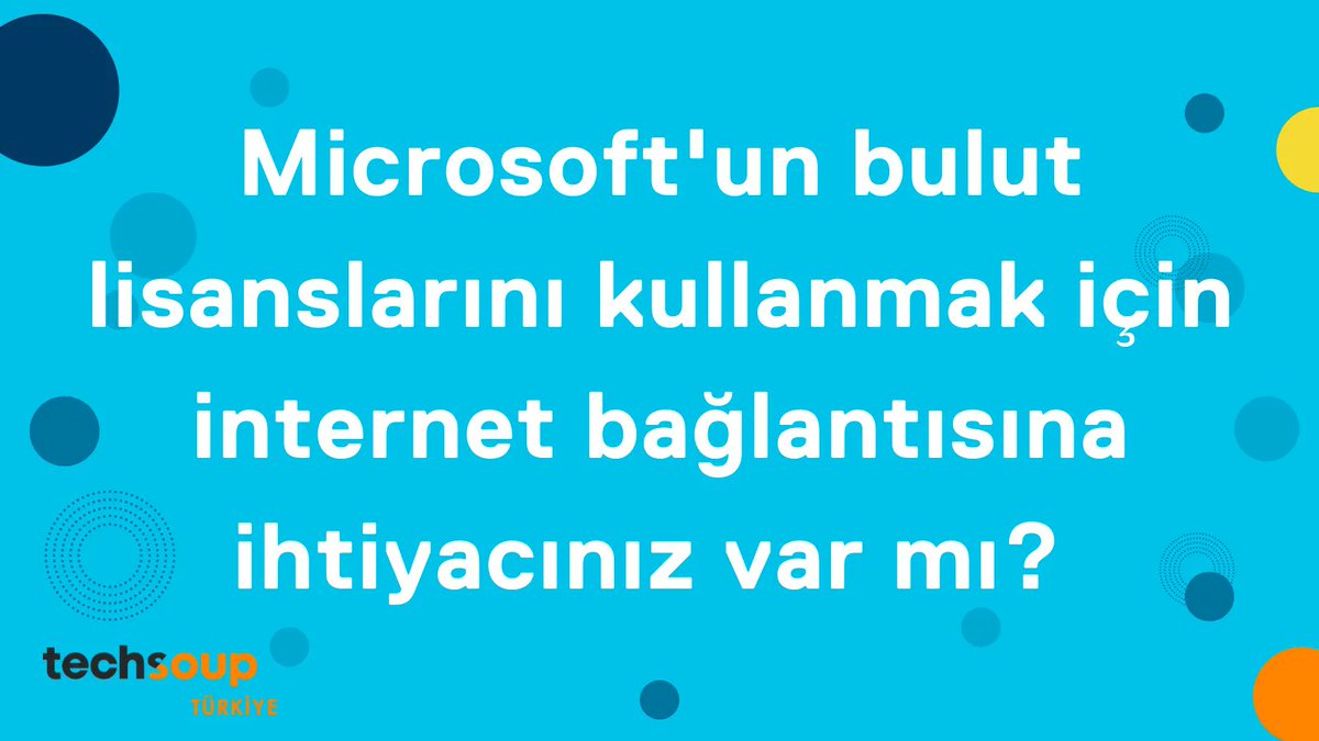 Microsoft'un bulut lisanslarını kullanmak için internet bağlantısına ihtiyacınız var mı? buff.ly/3ulN23G #techsoup #microsoftfornonprofits