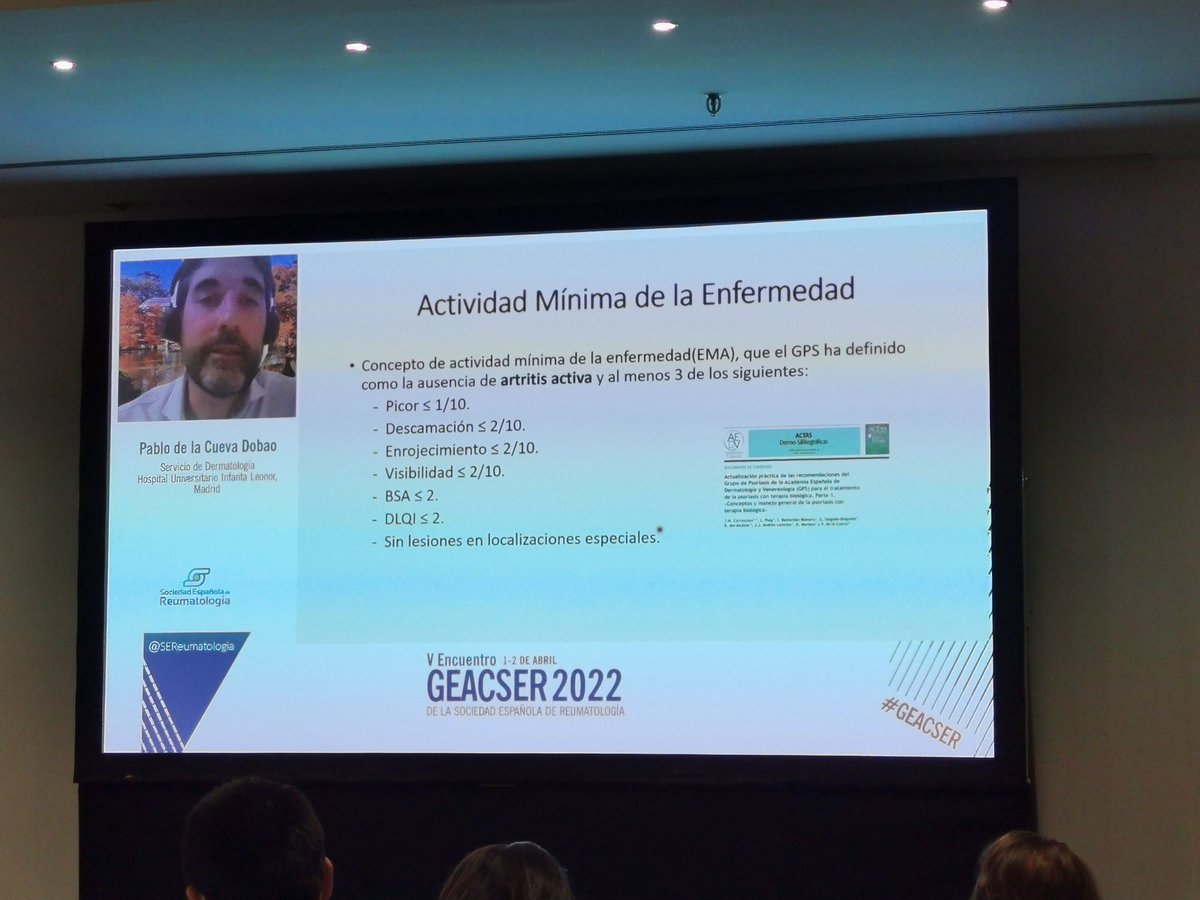 agomezreuma's tweet photo. No solo en #LOMEJORSPA22 se habló de psoriasis. En #GEACSER2022 muchos aprendimos que la relación entre #psoriasis y #gota es mucho más compleja de lo que parece. Conclusión: hay que ir buscando un nombre mejor que #Psout https://t.co/SNFwBoBHuu