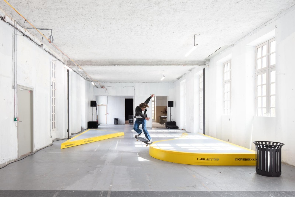 CarharttWIP's tweet photo. .@Converse CONS x Carhartt WIP.
The brands took over 35/37, the cultural venue in Paris’ Marais district.
More via link.
https://t.co/awzg3BrtRw
📸:: APJOSTUDIO
#CarharttWIP #ConverseCONS https://t.co/ce4hf4moAe