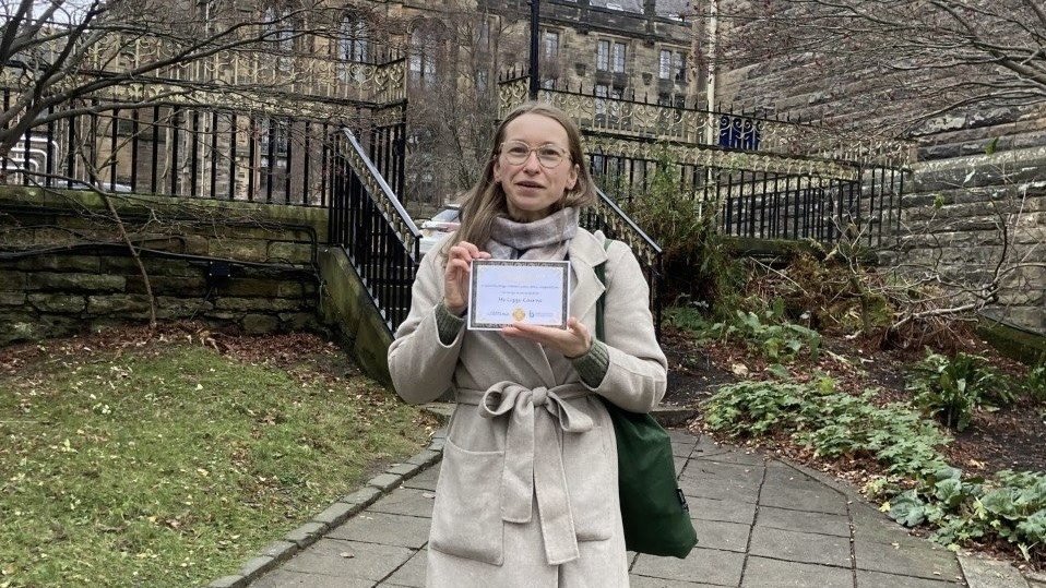 UofGLifeSci's tweet photo. 🏆 | Microbiology MSc student @LizzyCairns92 was recently confirmed as the winner of @HullBiomed's Coccus Pocus 2021 competition.

First prize was awarded to Lizzy for her terrifying tale ‘Slime of the Ancient Mariner’.

🔗 https://t.co/Jo1TMWXSfG

📜 https://t.co/tZudde1HbO https://t.co/Eu3jTPkXaW
