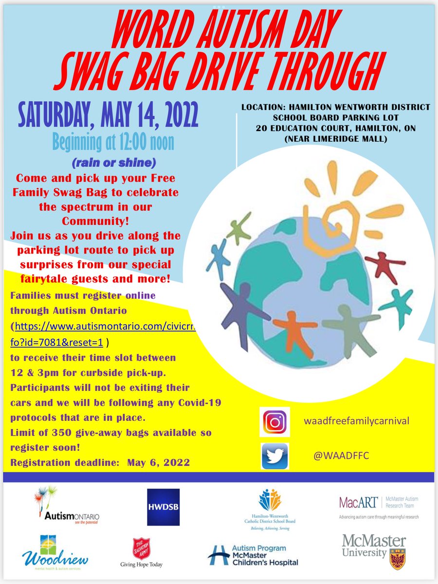 WAADFFC's tweet photo. Register for event by clicking on this link: https://t.co/sLKnDcap7H

#HamOnt #WorldAutismDay https://t.co/HlLEobPzG6