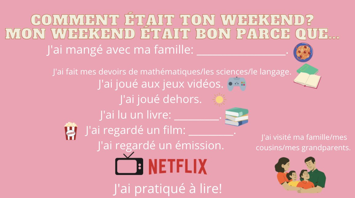 J'aime l'engagement des étudiants! I love student engagement! We start off our Mondays practicing our Passé Composé and asking about our weekend with modelled responses. <a href="/DCDSBFSL/">DCDSB FSL</a> #FrenchIsFun