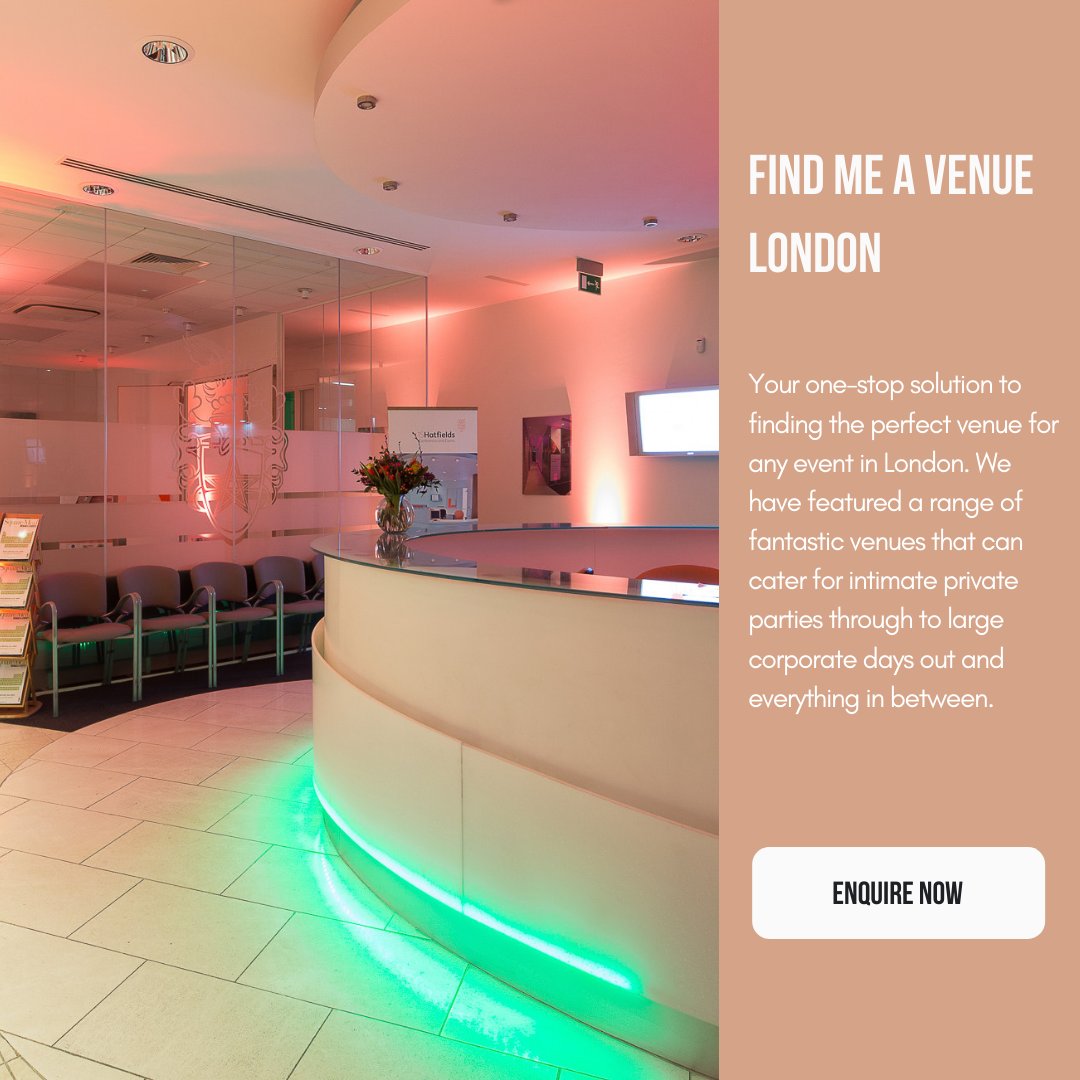 Your one-stop solution to finding the perfect venue for any event in London. We have a range of fantastic venues that can cater for intimate private parties through to large corporate days out and everything in between - check us out online to enquire (source: @15hatfields)