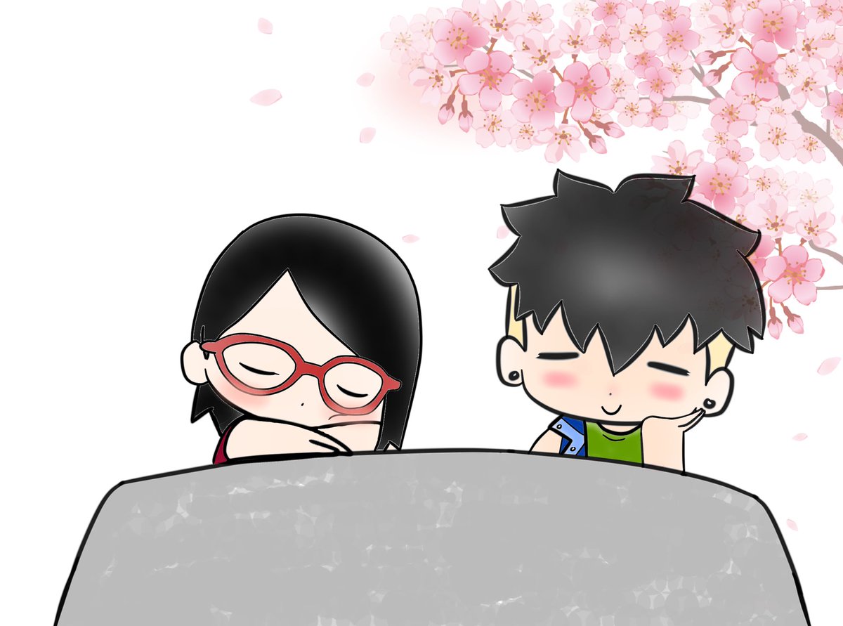 Cycus20's tweet photo. Hôm nay sinh nhật nên tự sìn OTP chúc mừng :333 Hai ebe cute gì đâu á (≧◡≦) ♡ 

#kawaki #sarada #kawasara #fanart #happybirthday https://t.co/YMQn4mt8zc