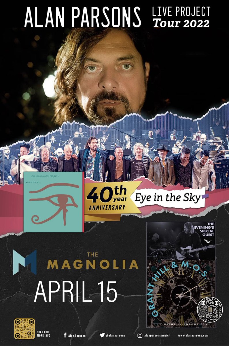granthillmusic's tweet photo. Rock n Roll is on its way to you San Diego 4/15
The Alan Parsons Live Project with opening act Grant Hill and MOS.
@granthillandmos
#MOSmusic https://t.co/770RhGm6KW