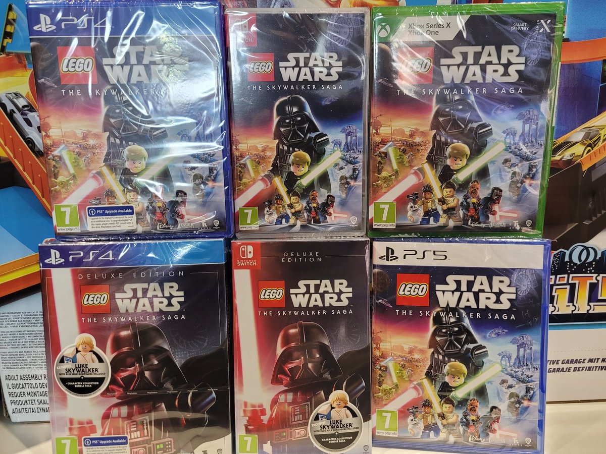 PredatorGamesU1's tweet photo. It hasn't been delayed again! We have Lego Star Wars: The Skywalker Saga in the shop now. It really looks like it is gonna shake up the standard Lego game formula at last too. It will be on sale tomorrow for £48 for the standard game &amp; £58 for the Deluxe version on all systems. https://t.co/65tZSjjAV4