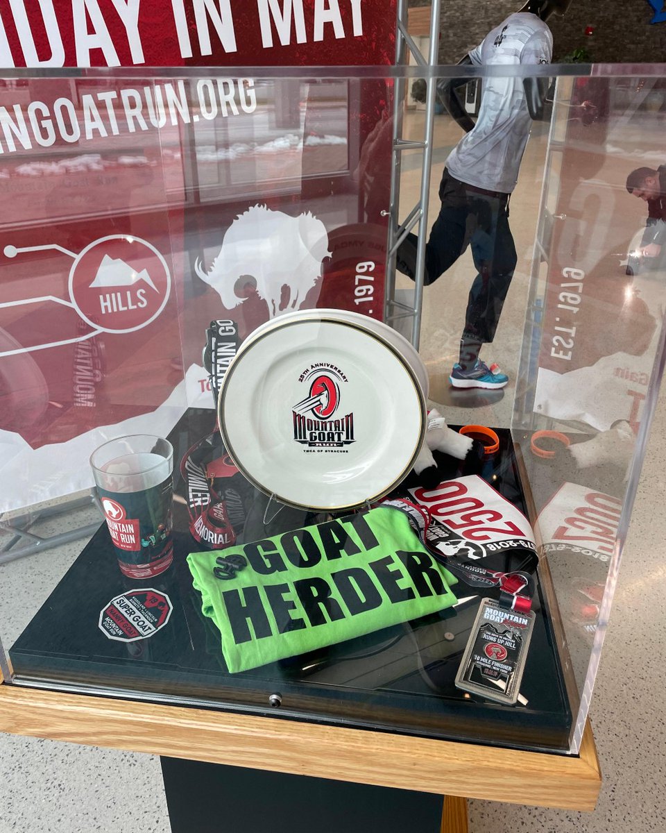 OnondagaHisAssn's tweet photo. The @MountainGoatRun has a new exhibit at the @SyracuseAirport, and we're proud to have contributed artifacts from the race's history to help bring the display to life! The exhibit is up all April, leading to the Run on May 1st! #OHAStories #CNYHistory #Exhibit #MountainGoatRun https://t.co/ZS6VRqyls2