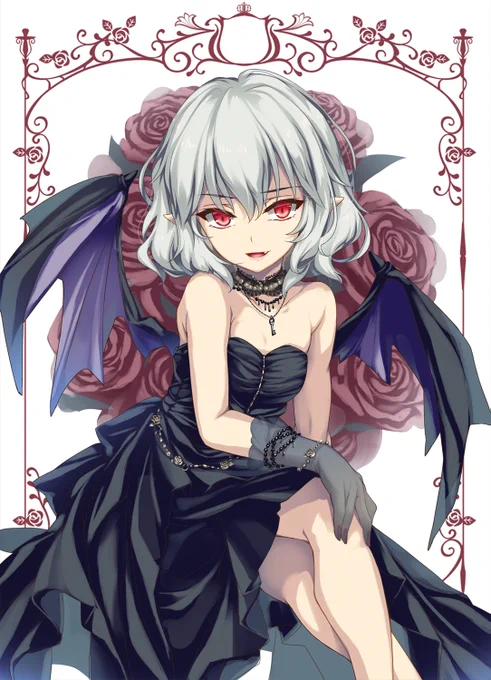#過去絵を投げて絵を描いた気になろうキャンペーン

[その8] 2017年のゴシック東方(紅魔館)。 