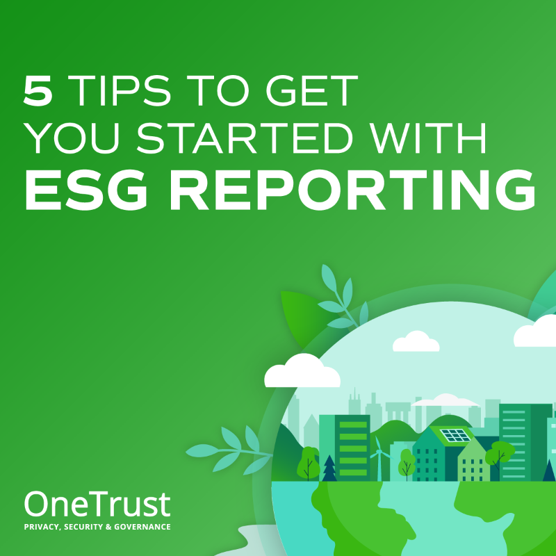 OneTrust's tweet photo. It’s #EarthMonth! This month is the perfect opportunity to introduce and incorporate ESG Reporting into your organization. 🌏 📑

Here are 5️⃣ tips to help get you started with #ESG Reporting: