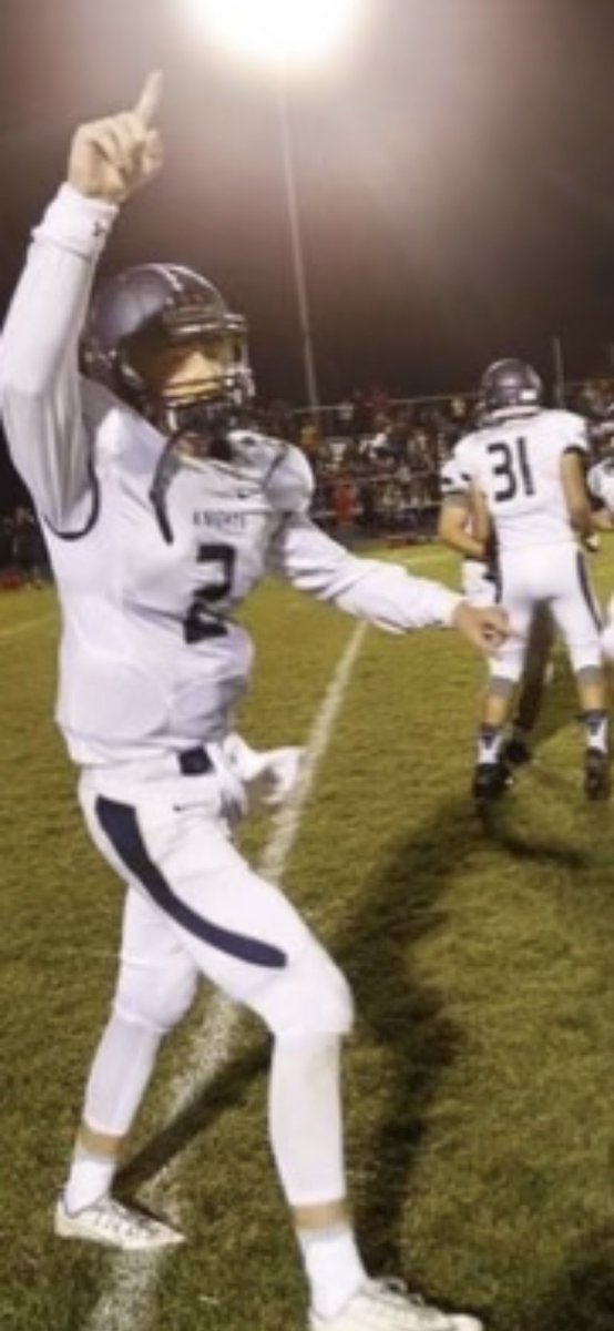 LCCknightFb's tweet photo. We’re very excited to add former All-State #LCC Gunslinger @Avery_Denhart to our #TEAM2022 Varsity Coaching Staff!! Avery (class of 2017) will be coaching up our QBs. #AMDG #KRD #SpinThePig https://t.co/fbbV1mTZOq