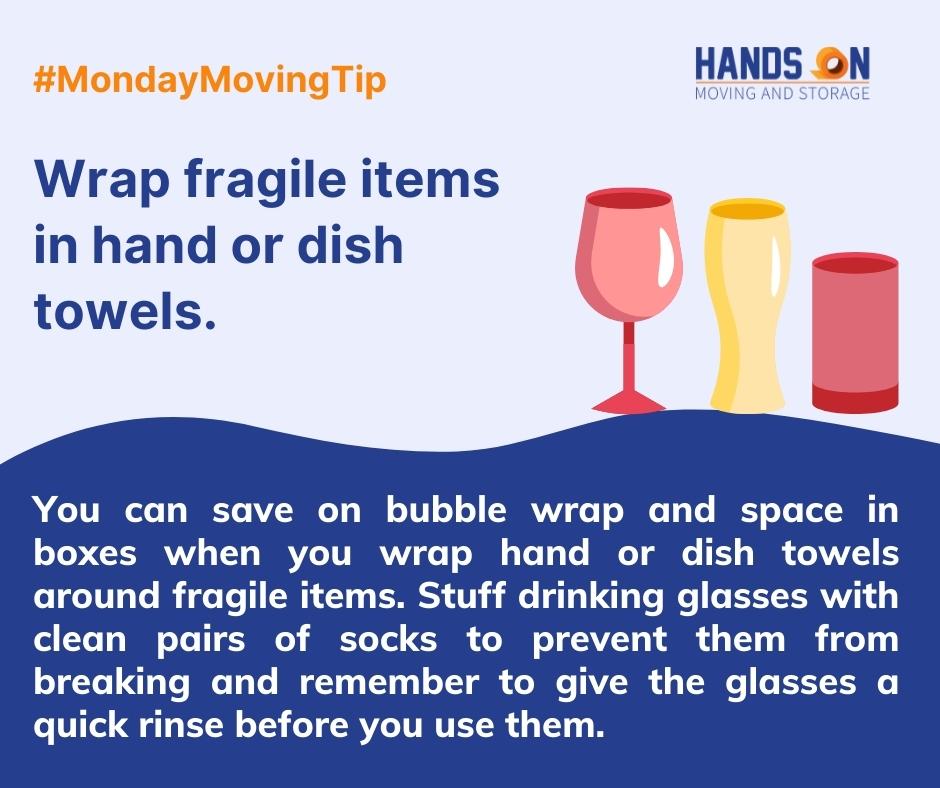 handsonmoving's tweet image. Save space and keep fragile items safe using this practical tip.
#PackingfragileItems #MondayMOvingTip #HandsOnMoving