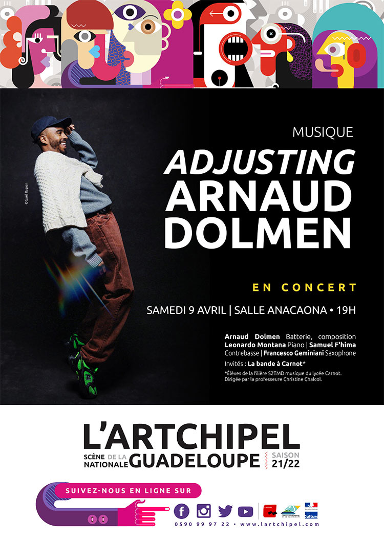 VilleSainteAnne's tweet photo. #sentann #TalanAnNou Nommรฉ parmi les 5meilleurs batteurs en 2021 par @jazzmagazine @jazznewsparis le #batteur #compositeur Saintannais Arnaud Dolmen vous invite ร dรฉcouvrir son nouvel album ADJUSTING dรฉjร acclamรฉ par la critique ! https://t.co/WtrKep9ViI https://t.co/YMZPYoIrNg