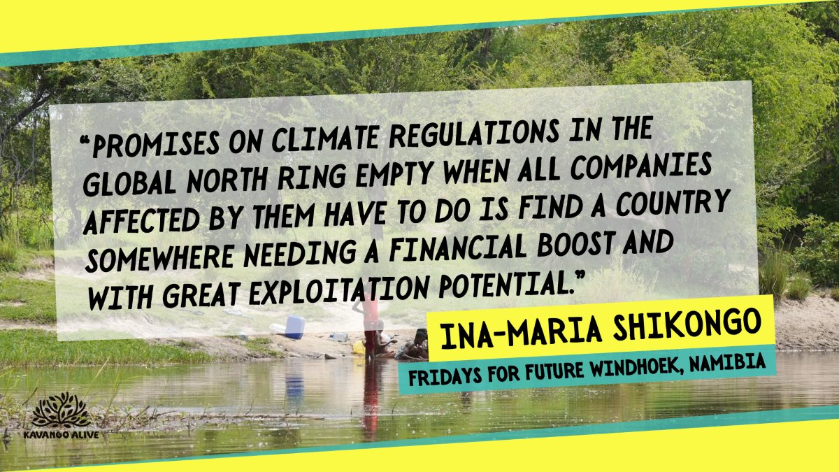 KavangoAlive's tweet photo. What happens in Kavango won’t stay in Kavango! #ReconAfrica’s drilling will not only risk the drinking water of local people &amp; wildlife, but their project will have a massive impact on the climate!
#KavangoAlive #ClimateChange #IPCC https://t.co/NI5Y0rQceL https://t.co/VKxzwXHBPU