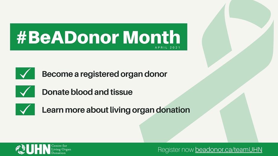 GiveLifeUHN's tweet image. Be A Donor Month is about learning the importance of organ and tissue donation and recognizing the importance of living and deceased donors. Register your consent today. Spread the word.
#BeADonorMonth #DonateLife #OrganDonation #OrganTransplant #GiveLifeUHN #BeaDonor