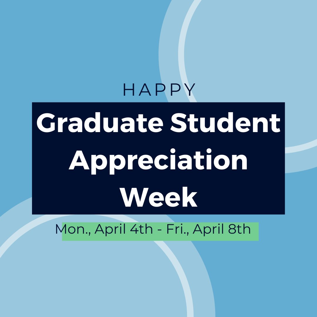 Happy Graduate Student Appreciation Week from The Graduate School! Follow along for more information on events this week to celebrate our graduate students! grad.uconn.edu/graduate-stude…