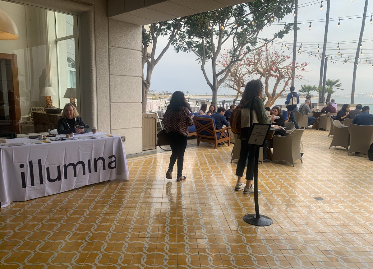 RachelSteinbe12's tweet photo. Good morning #AGBTAG22 attendees! Start your networking at the  Illumina sponsored breakfast in the main lobby of the hotel! Later on come see us at booth # 103. 
#Agrigenomics https://t.co/ukaYTpdFBA