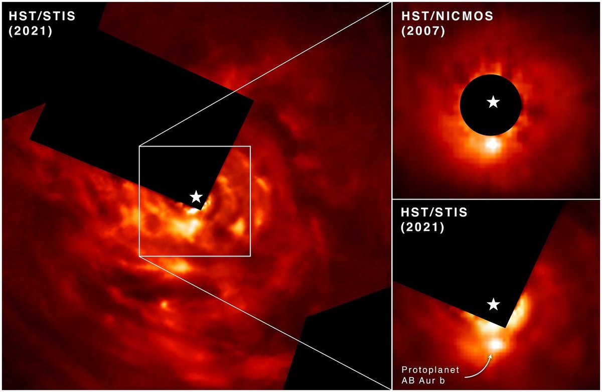 HUBBLE_space's tweet image. Hubble finds a planet forming in an unconventional way. @HUBBLE_space has directly photographed evidence of a Jupiter-like protoplanet forming through what researchers describe as an &quot;intense and violent process.&quot; 

🔗  esahubble.org/images/opo2201…