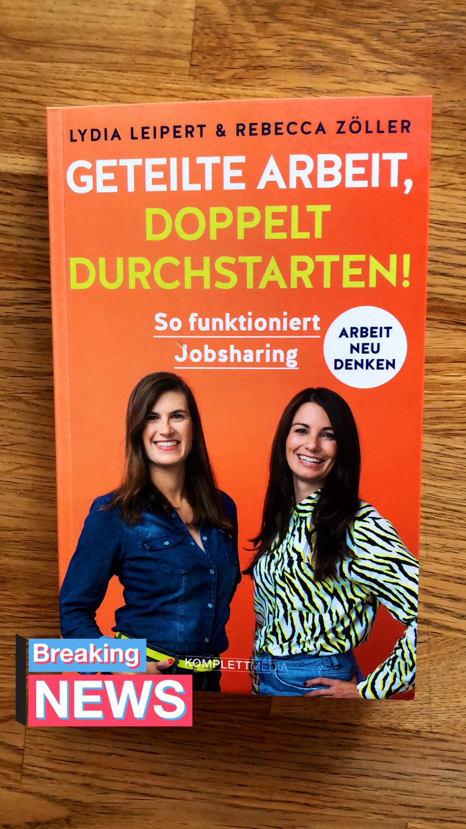 LydiaAemilia's tweet photo. Tada: Unser Buch ist da! @bexsteer und ich über das großartige New Work Tool #Jobsharing. Weil wir selber große Fans sind und Lust machen wollen auf Arbeiten im #Tandem. Denn Jobsharing is caring!
#newwork #bookoutnow #doppelthaeltbesser
https://t.co/eHA9VYW9ia https://t.co/6iCtsY1dYn