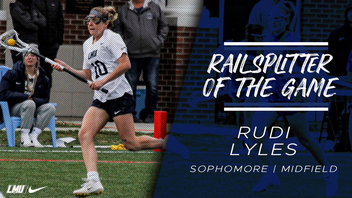 Sophomore middie Rudi Lyles has some serious wheels and made some big plays on both ends of the ball on Saturday, earning her the title of #RailsplitteroftheGame!!